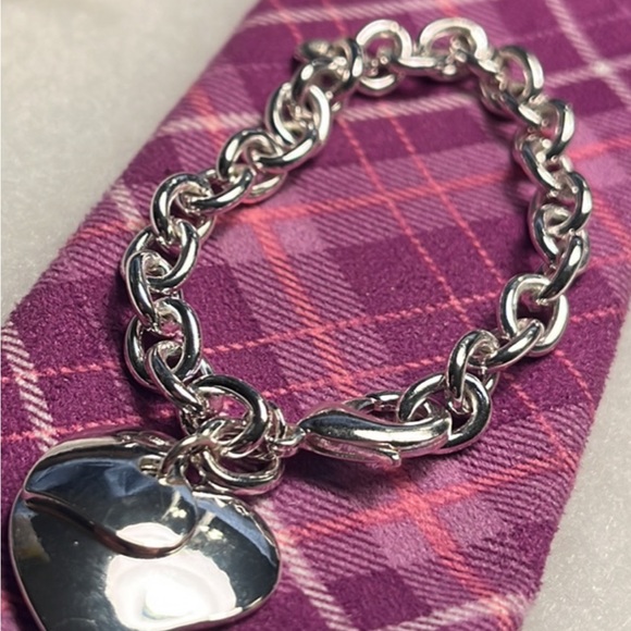 2176-HCT Adjustable 8” Chained Double Heart Charms,Silver Metal Color Bracelet - Picture 8 of 13